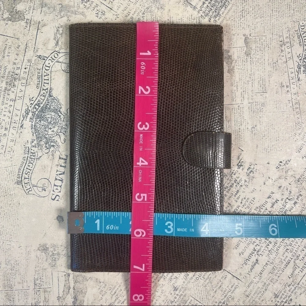 Rare Vintage Mark Cross Paris Genuine Lizard Leather Travel Wallet Collector